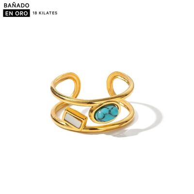 Anillos baño 18k acero 2800100002397