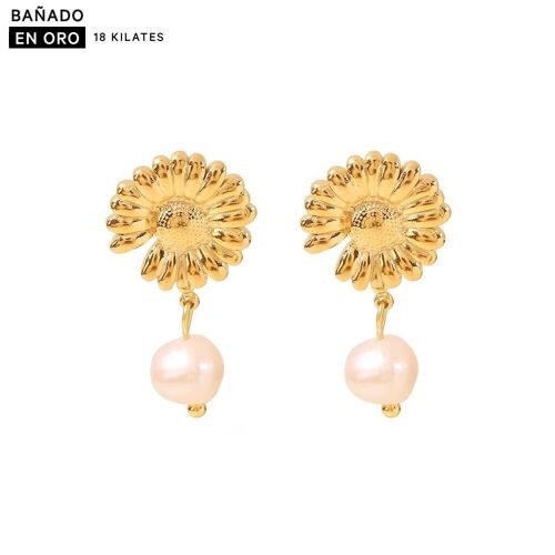 Pendientes acero baño oro 18K 2700100001966