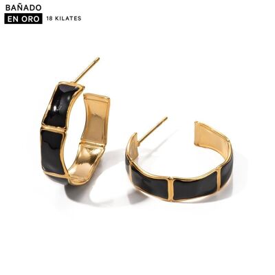 Pendientes acero baño oro 18K 2700100002000