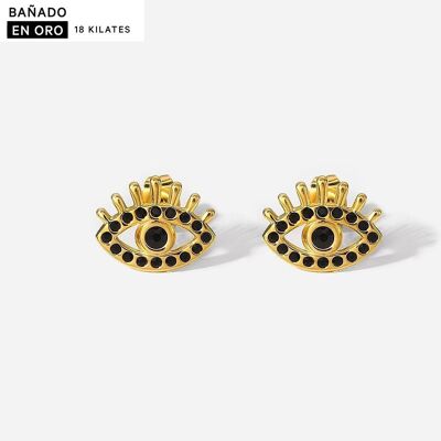 Pendientes acero baño oro 18K 2700100002048