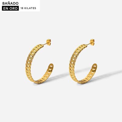 18K gold plated steel earrings 2700100002055