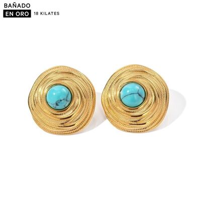 18K gold plated steel earrings 2700100001690