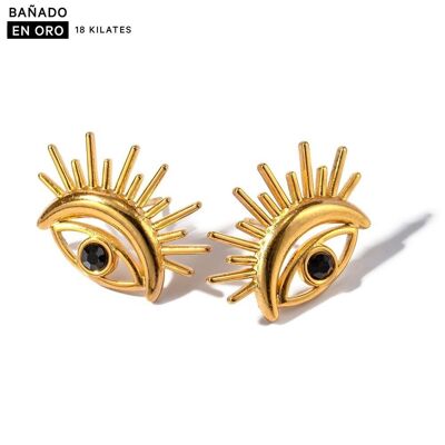 18K gold plated steel earrings 2700100001775