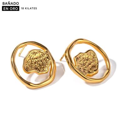 18K gold plated steel earrings 2700100001782