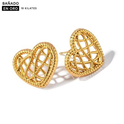 18K gold plated steel earrings 2700100001799