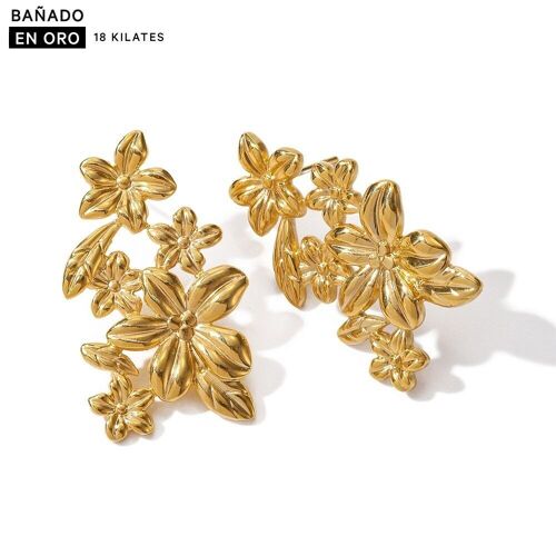 Pendientes acero baño oro 18K 2700100001829