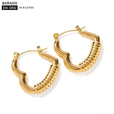 18K gold plated steel earrings 2700100001867