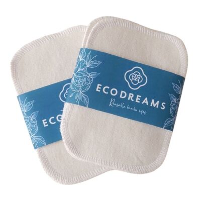 Super soft reusable bamboo and cotton wipes