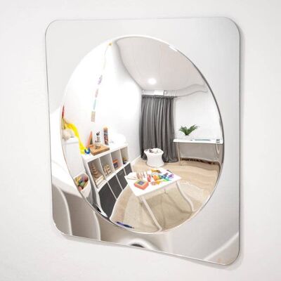 Große Einzelkuppel-Spiegelplatte aus Acryl – 490 mm