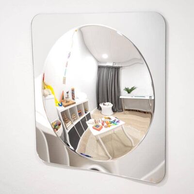 Large Single Dome Acrylic Mirror Panel - 490mm