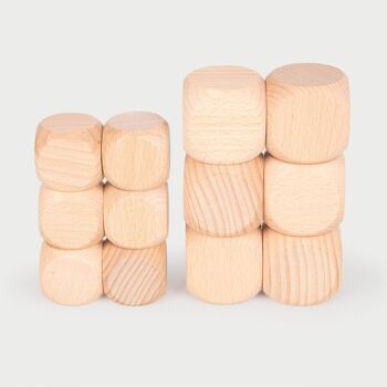 Cubes en bois naturel (50 mm) - Pk6 1