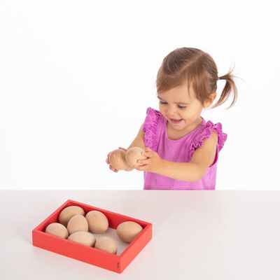 Natural Wooden Eggs - Pk10