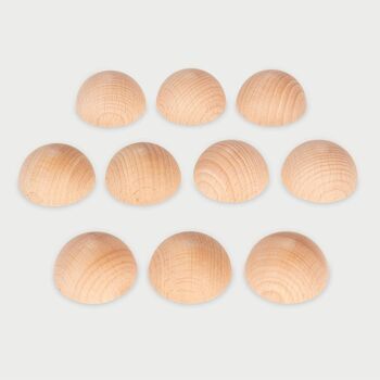 Demi-sphères en bois naturel - Pk10 2
