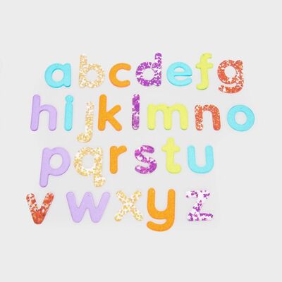 Letras con purpurina arcoíris - Pk26