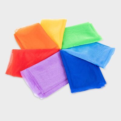 Rainbow Organza Fabric - Pk7