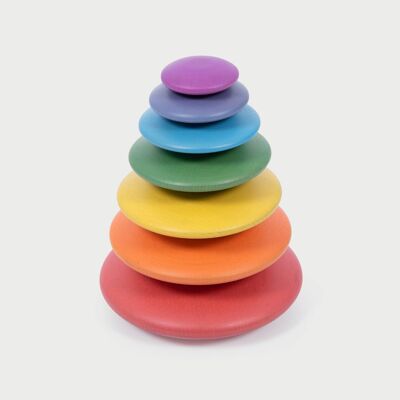 Rainbow Wooden Buttons - Pk7