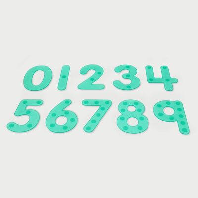 SiliShapes® Dot Numbers Green - Pk10