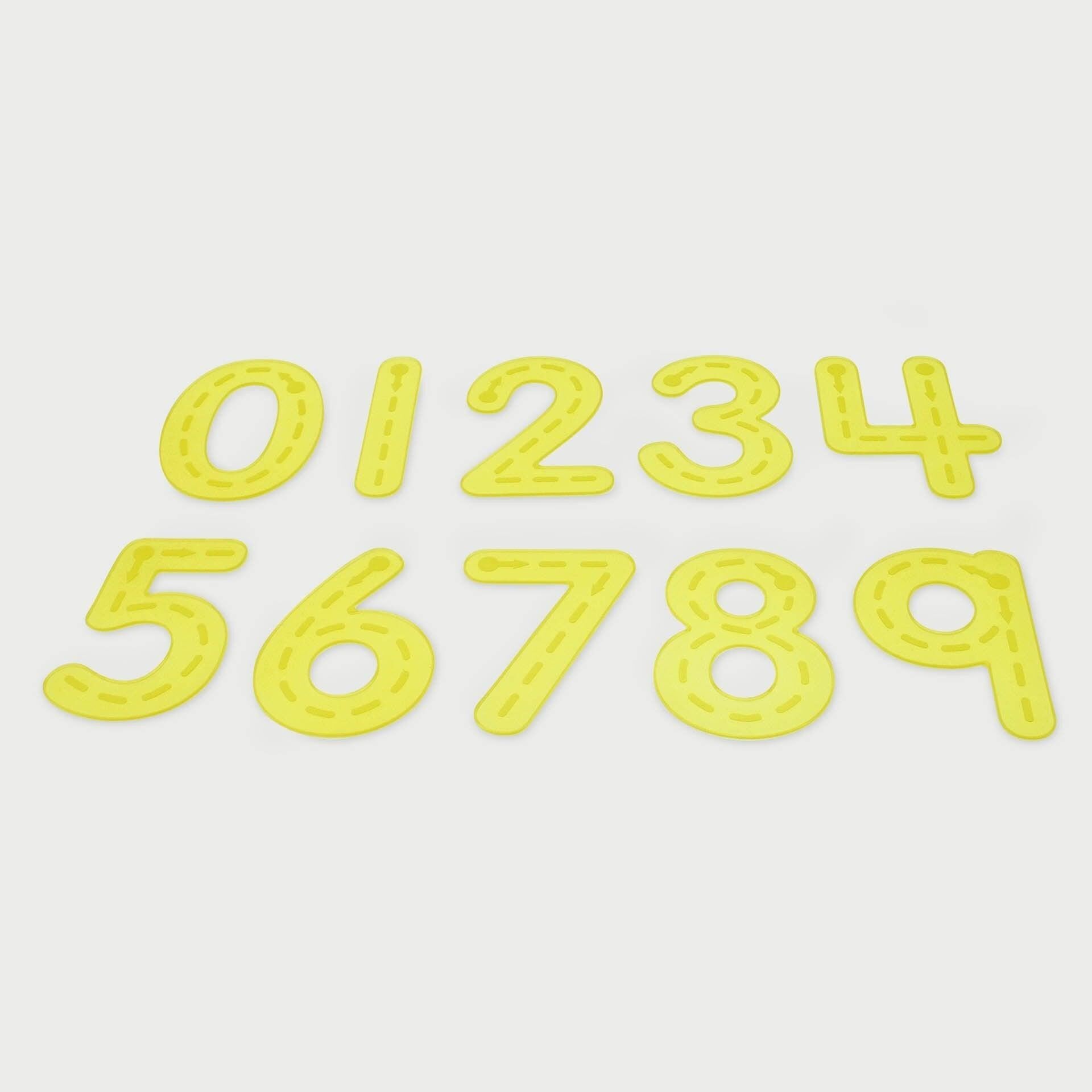 SiliShapes® Trace Numbers Yellow - Pk10