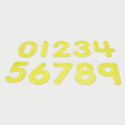 SiliShapes® Trace Numbers Yellow - Pk10