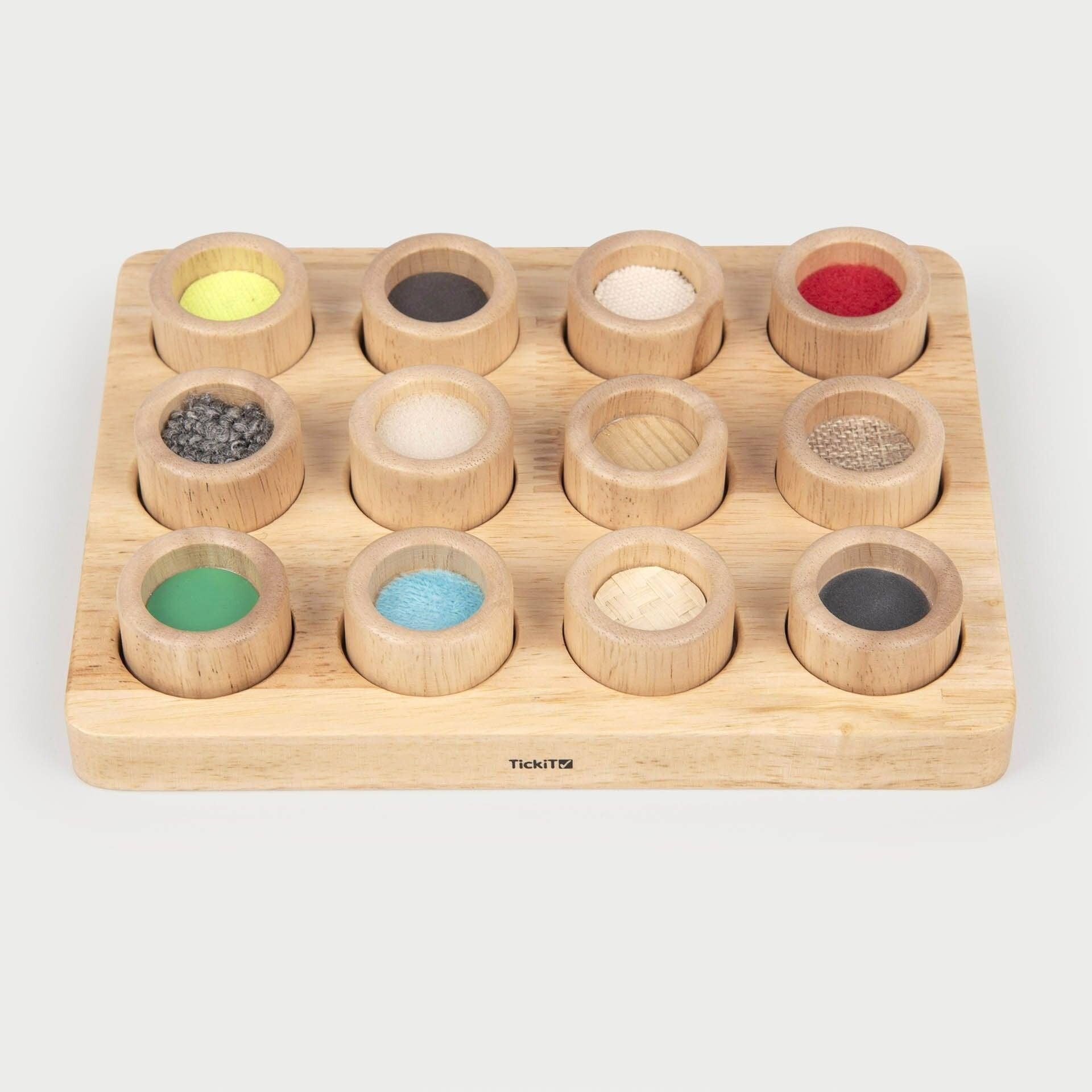 Touch & Match Board - Sensorisches Brett - Tasten und Fühlen - Holzspielzeug