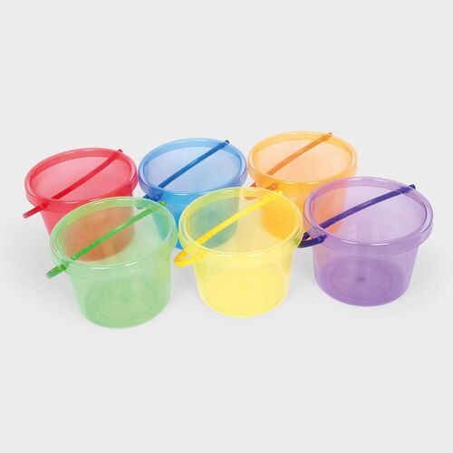 Translucent Colour Bucket Set - Pk6