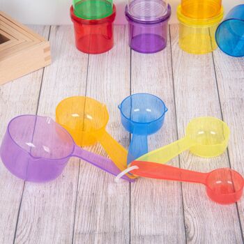 Tasses à mesurer de couleur translucides - Pk5 4