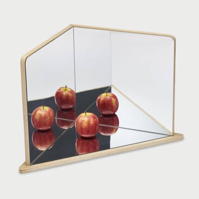 4-Wege-Spiegel aus Holz