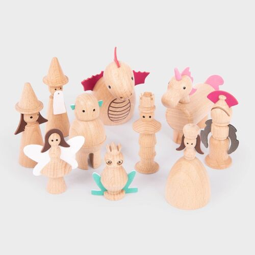 Wooden Enchanted Figures - Pk10