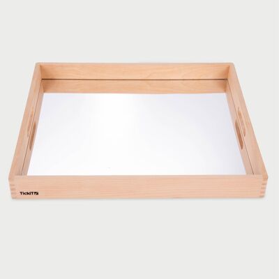 Plateau miroir en bois