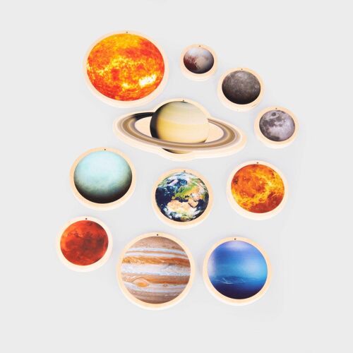 Wooden Solar System Discs - Pk11