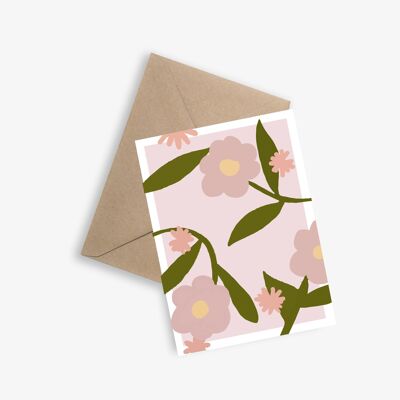 Simple Card and Poster - INTERMELATED FLOWERS
