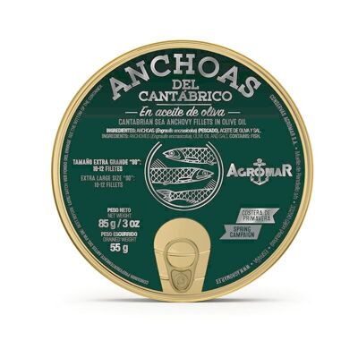 Cantabrian Anchovies Double Zero “00” fillets in Olive Oil, Agromar