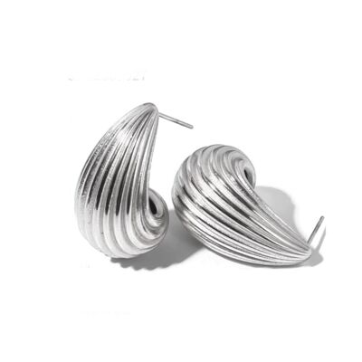 Paire de boucles Rany argenté