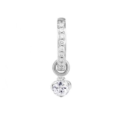 Fibbia Oly in argento con zircone bianco