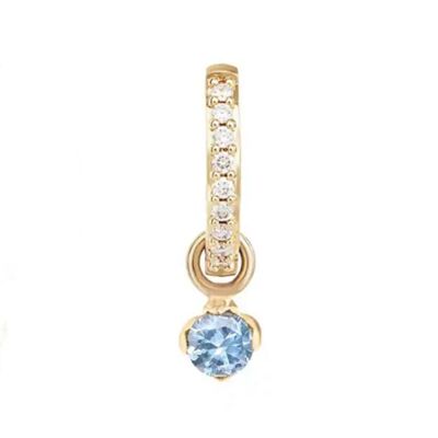 Gold Oly buckle with light blue zircon