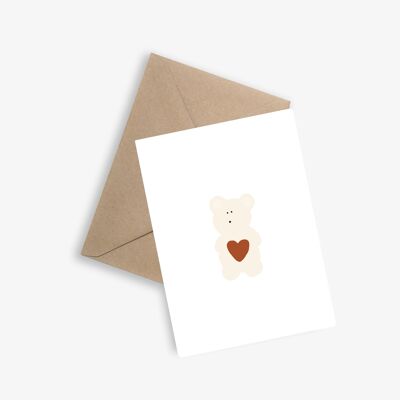 Valentinstagskarte - LOVE TEDDY