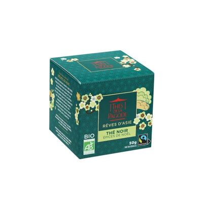 Organic and fair trade bulk Christmas Black Tea - cardboard box