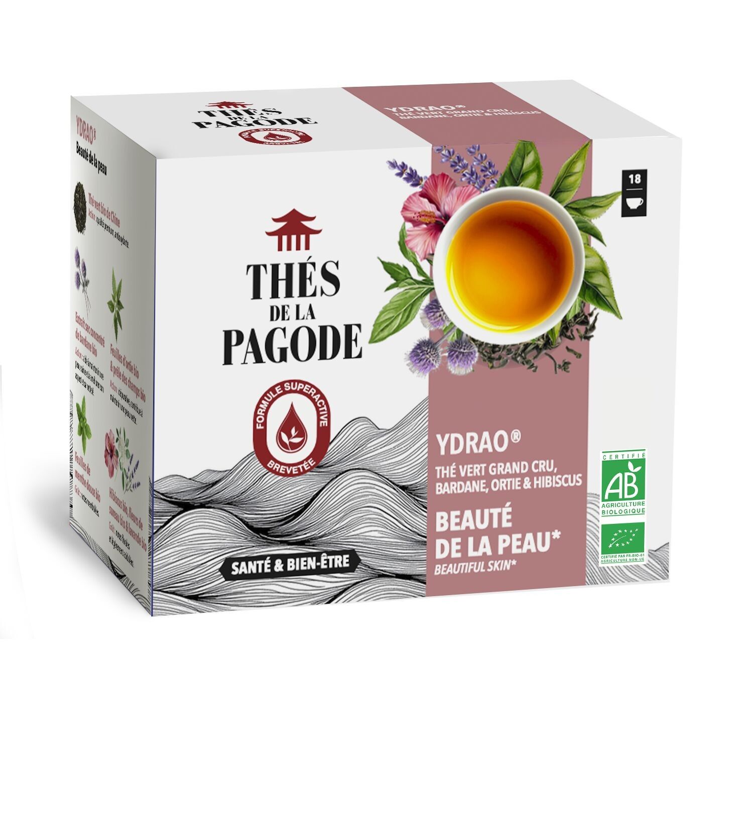 Ydrao Skin Beauty Tea - orgánico 18 bolsitas de té