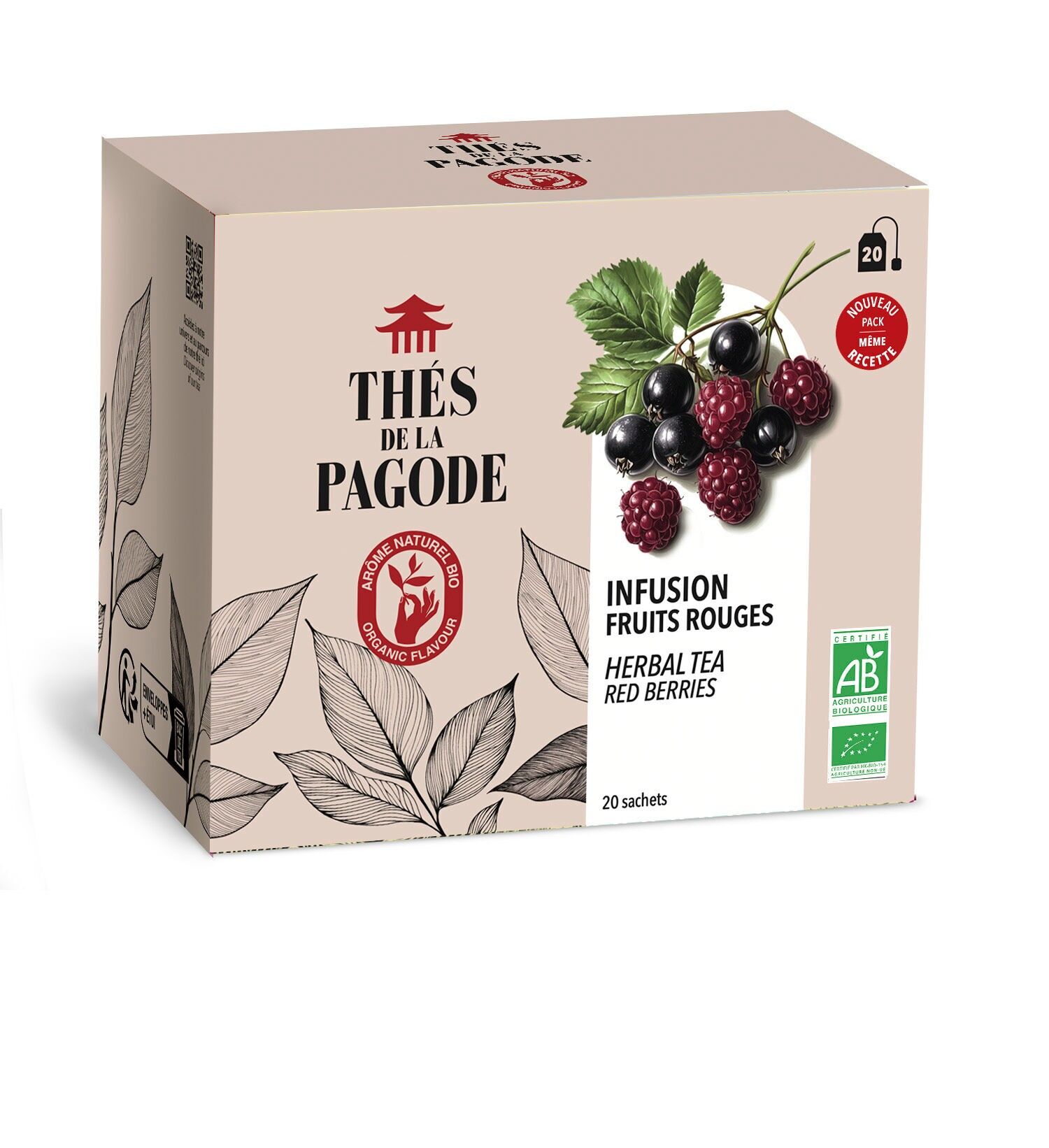 Infusion fruits rouges bio - 18 infusettes