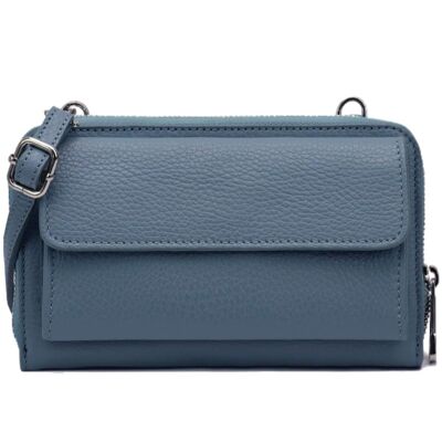 Modern multifunctional shoulder bag, genuine leather wallet cell phone bag, suitable for mobile phones up to 6.7 inches