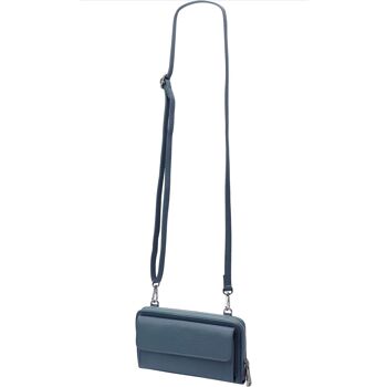 Sac à bandoulière multifonctionnel moderne, sac portefeuille en cuir véritable pour téléphone portable, adapté aux téléphones portables jusqu'à 6,7 pouces 2