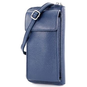 Sac à bandoulière multifonctionnel moderne, sac portefeuille en cuir véritable pour téléphone portable, adapté aux téléphones portables jusqu'à 6,7 pouces 2