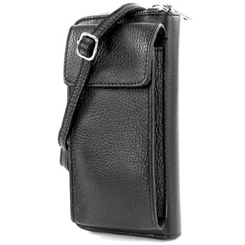 Sac à bandoulière multifonctionnel moderne, sac portefeuille en cuir véritable pour téléphone portable, adapté aux téléphones portables jusqu'à 6,7 pouces 8