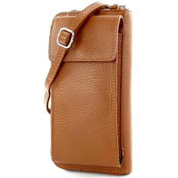 Sac à bandoulière multifonctionnel moderne, sac portefeuille en cuir véritable pour téléphone portable, adapté aux téléphones portables jusqu'à 6,7 pouces 11