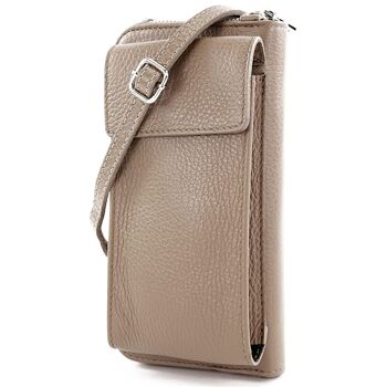 Sac à bandoulière multifonctionnel moderne, sac portefeuille en cuir véritable pour téléphone portable, adapté aux téléphones portables jusqu'à 6,7 pouces 13