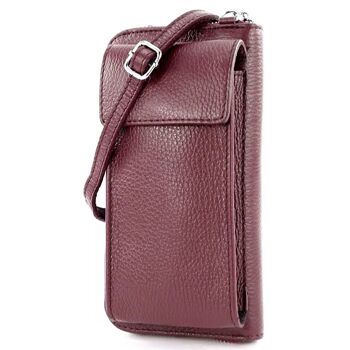 Sac à bandoulière multifonctionnel moderne, sac portefeuille en cuir véritable pour téléphone portable, adapté aux téléphones portables jusqu'à 6,7 pouces 14