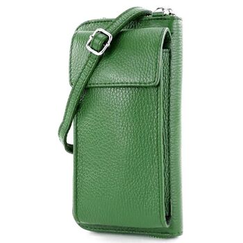 Sac à bandoulière multifonctionnel moderne, sac portefeuille en cuir véritable pour téléphone portable, adapté aux téléphones portables jusqu'à 6,7 pouces 15