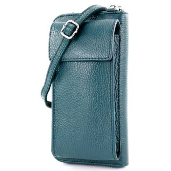 Sac à bandoulière multifonctionnel moderne, sac portefeuille en cuir véritable pour téléphone portable, adapté aux téléphones portables jusqu'à 6,7 pouces 16
