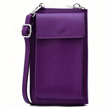 Sac à bandoulière multifonctionnel moderne, sac portefeuille en cuir véritable pour téléphone portable, adapté aux téléphones portables jusqu'à 6,7 pouces 22