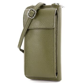 Sac à bandoulière multifonctionnel moderne, sac portefeuille en cuir véritable pour téléphone portable, adapté aux téléphones portables jusqu'à 6,7 pouces 30